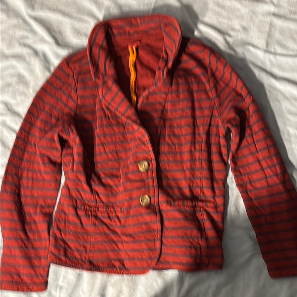 Merona Red Blazer with Quilted Texture